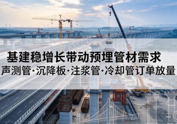 和龙基建稳增长带动预埋监测管材需求，声测管、沉降板、注浆管订单持续放量